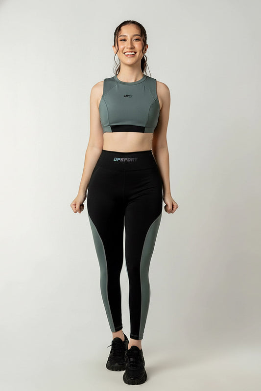 Cojunto Deportivo "Fuerza" Color Negro y Verde